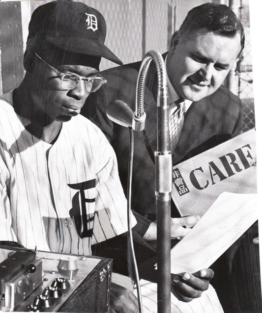 Curt Roberts (First Black Pirate) & Bob Howsam Denver Bears original 1957 photo