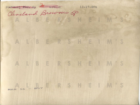 Lou The Toe Groza and Bobby Freeman Practice at Yankee Stadium original photo