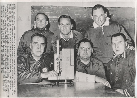 Don Shula Baltimore Colts 1964 Coaching Staff original photo