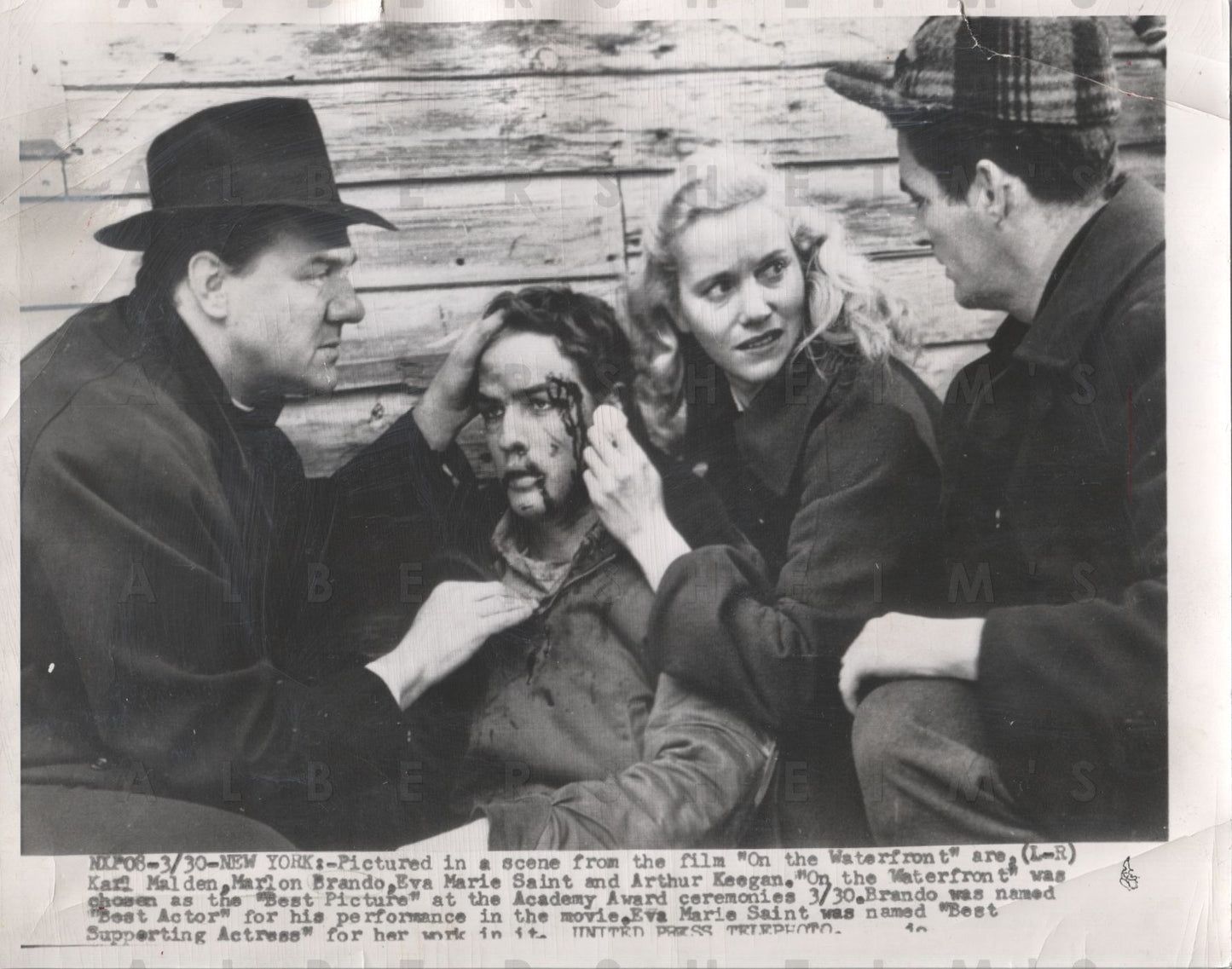 Marlon Brando On the Waterfront Marlon Brando & Eva Marie Saint - On the Waterfront original photo