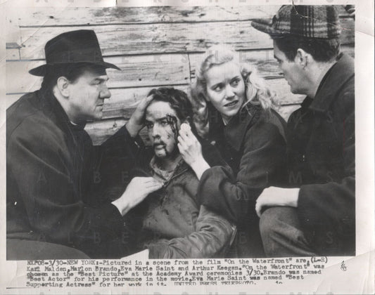 Marlon Brando On the Waterfront Marlon Brando & Eva Marie Saint - On the Waterfront original photo