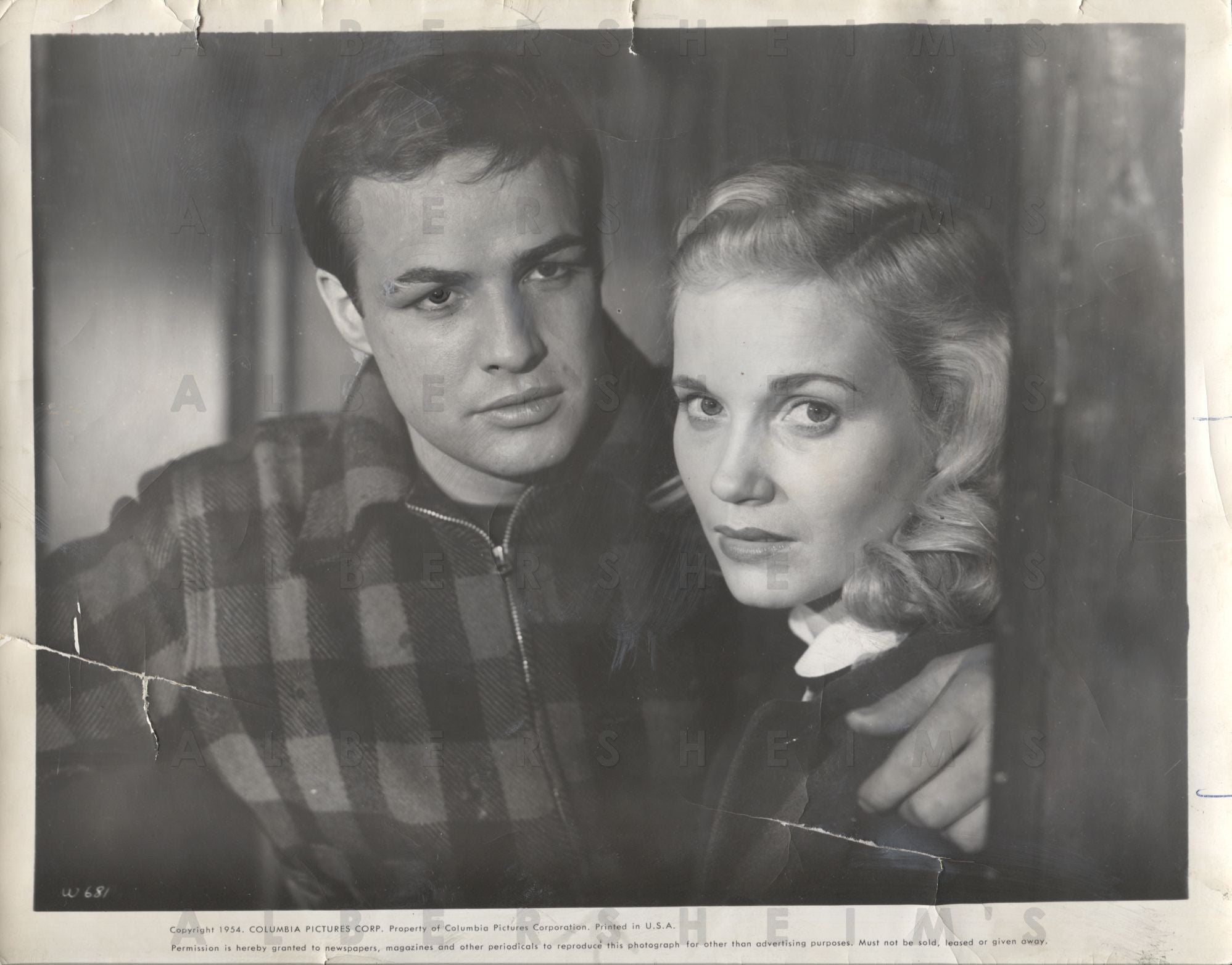 Marlon Brando & Eva Marie Saint - On the Waterfront original photo ...