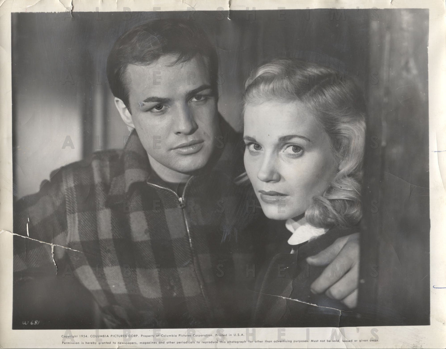 Marlon Brando & Eva Marie Saint - On the Waterfront original photo
