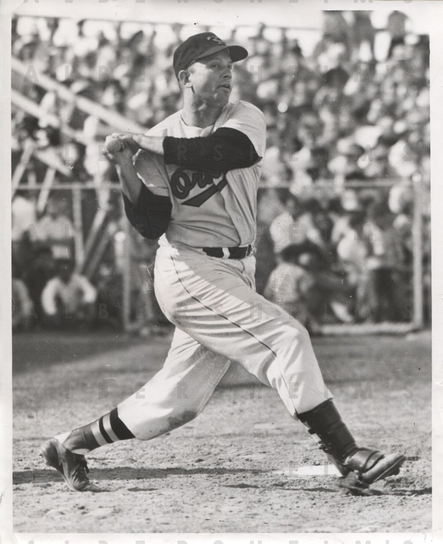 Vic Wertz 1954 Baltimore Orioles Full Swing original photo