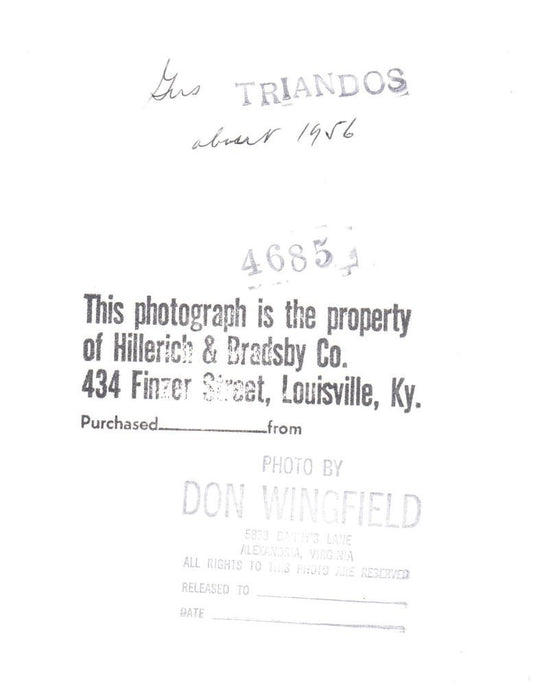 Gus Triandos 1956 Orioles - Don Wingfield original photo