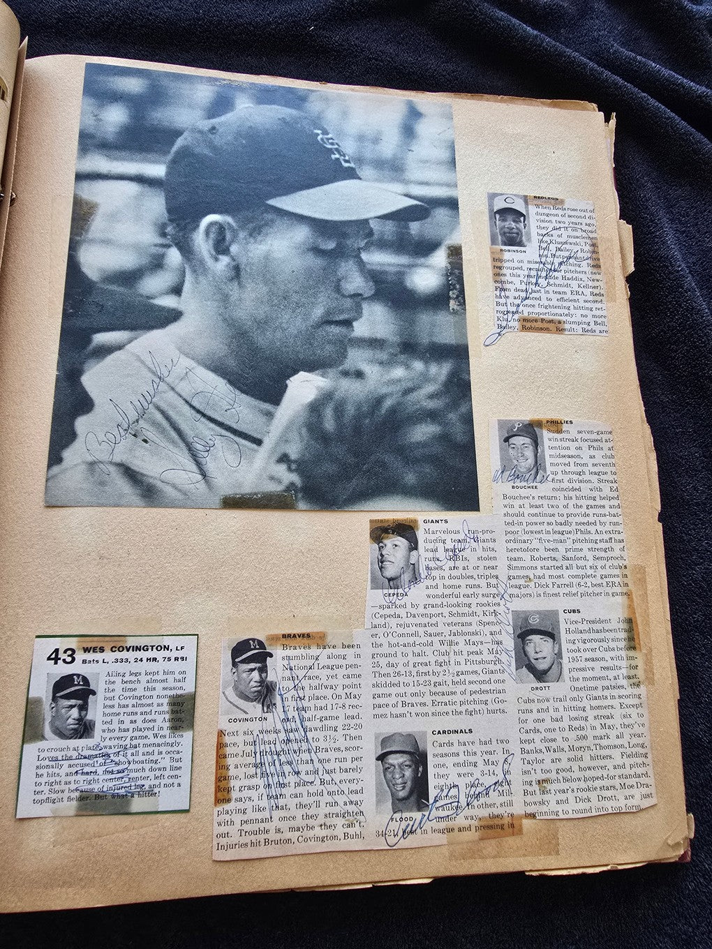1950s Baseball Football Basketball Scrapbook /w Approximately 350 Autographs Rogers Hornsby x 3 Loaded