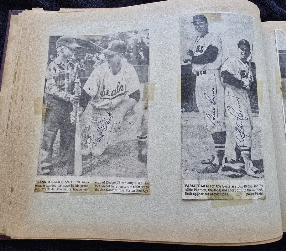 1950s Pacific Coast League San Francisco Seals Scrapbook /w Approximately 300 Autographs 14 X Joe Gordon HOF