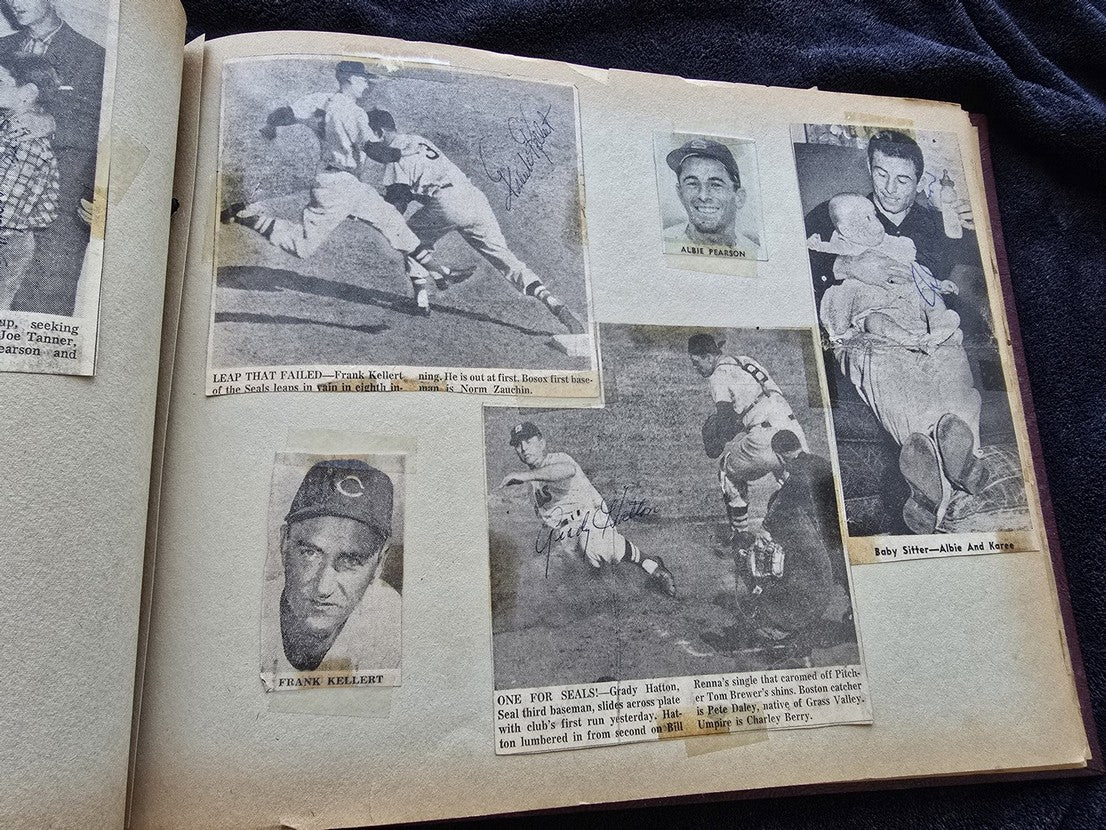 1950s Pacific Coast League San Francisco Seals Scrapbook /w Approximately 300 Autographs 14 X Joe Gordon HOF