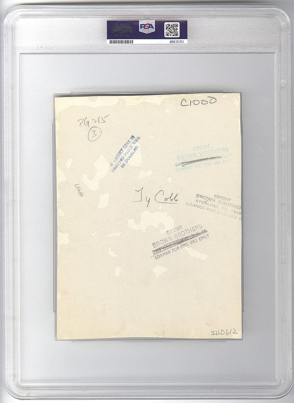 1914-17 Ty Cobb Detroit Tigers G.O.A.T. Popping One out of the Park Original TYPE IV Photo PSA/DNA