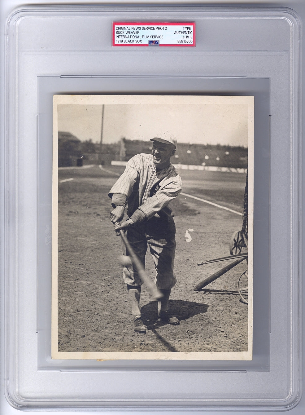 1919 Black Sox Scandal Team Member – Buck Weaver Original TYPE I Photo PSA/DNA