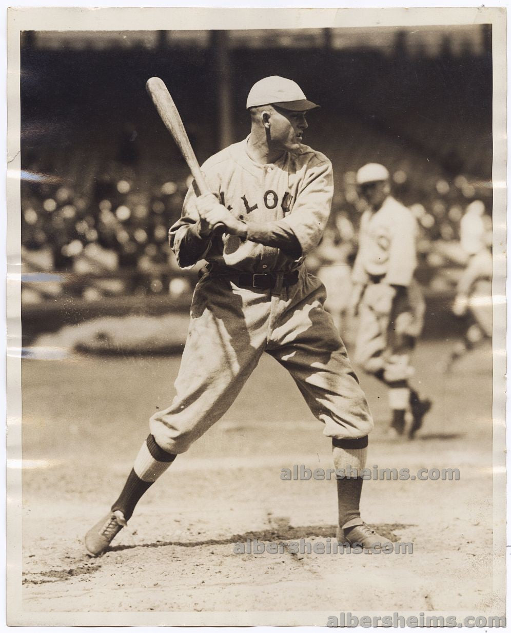 Early 1920s Rogers Hornsby St. Louis Cardinals HOFer At Bat Original TYPE I Photo