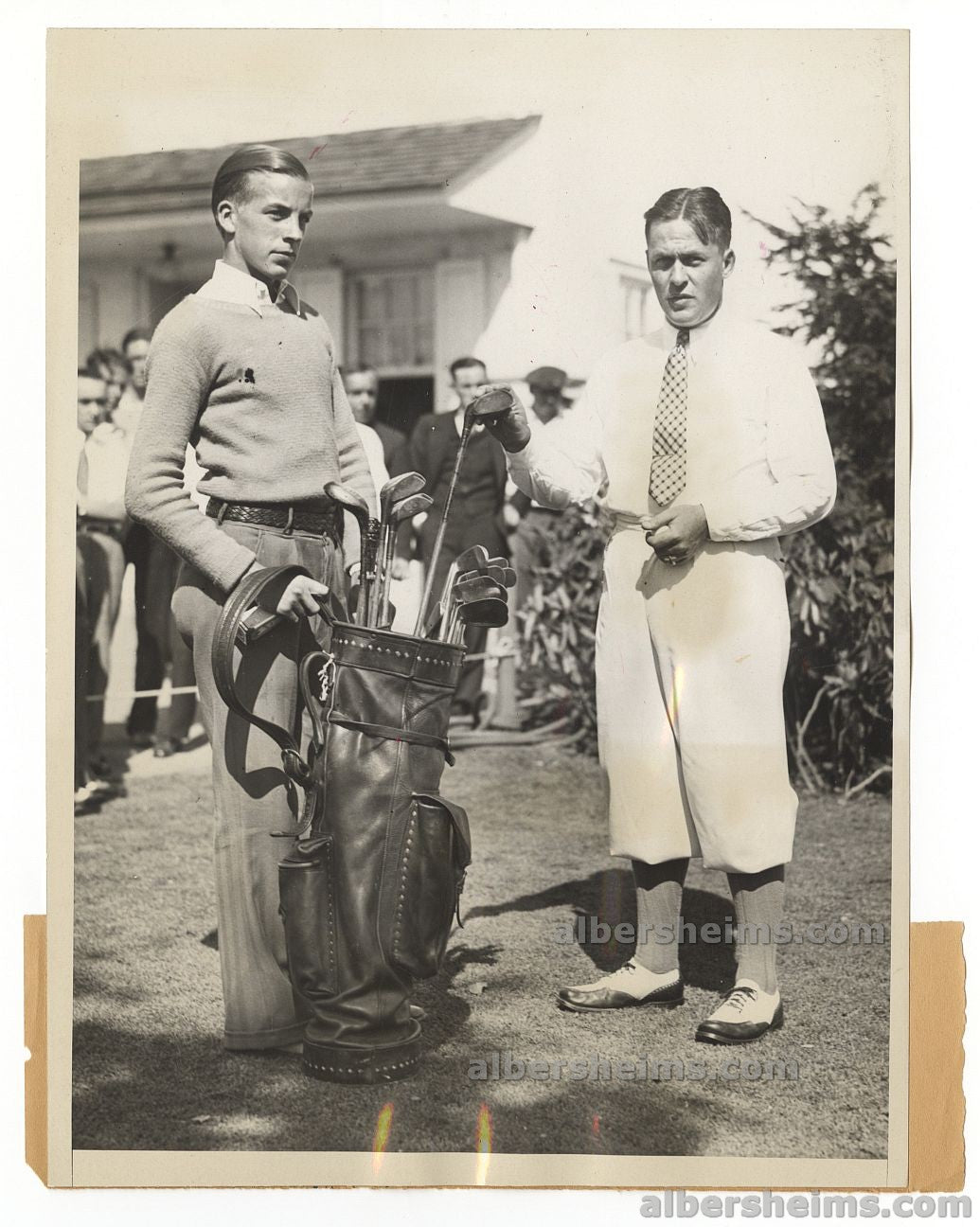 1930 Bobby Jones Prepares to Capture the Grand Slam Title With Caddy Howard Rexford Original TYPE I Photo