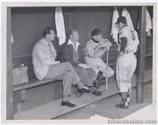 1948 Indians Board of Strategy Discuss World Series Hank Greenberg, McKechnie, Veeck, & Boudreau Original TYPE I Photo