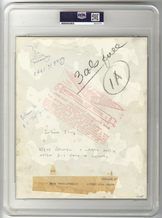 1948 Larry Doby & Steve Gromek “The Embrace” Iconic Image Original TYPE I Photo PSA/DNA
