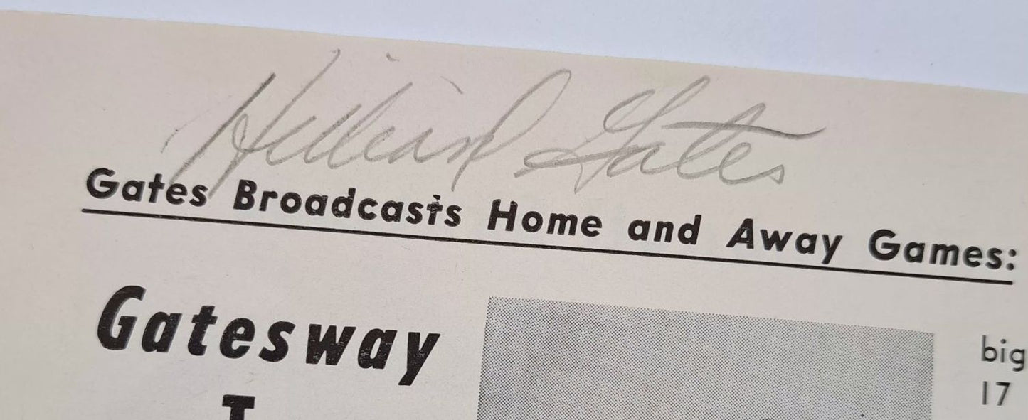 March 13, 1952 Ft. Wayne Pistons Multi-Signed AUTO vs Rochester Royals Program /w Hilliard Gates & Paul Birch BAS LOA