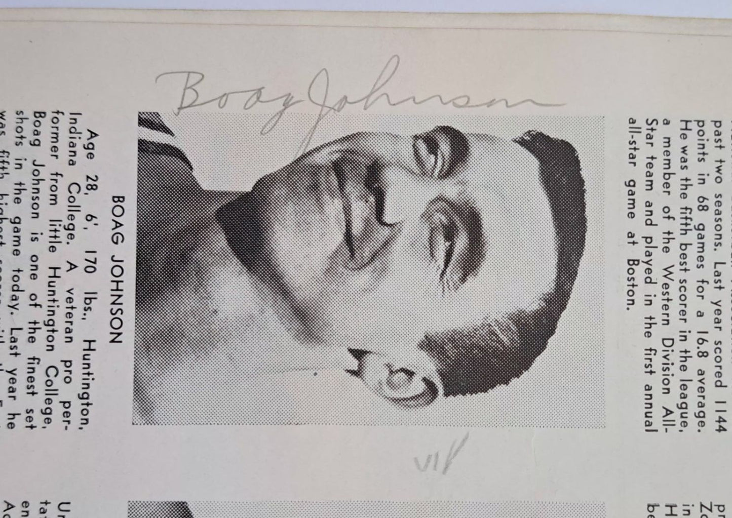 March 13, 1952 Ft. Wayne Pistons Multi-Signed AUTO vs Rochester Royals Program /w Hilliard Gates & Paul Birch BAS LOA