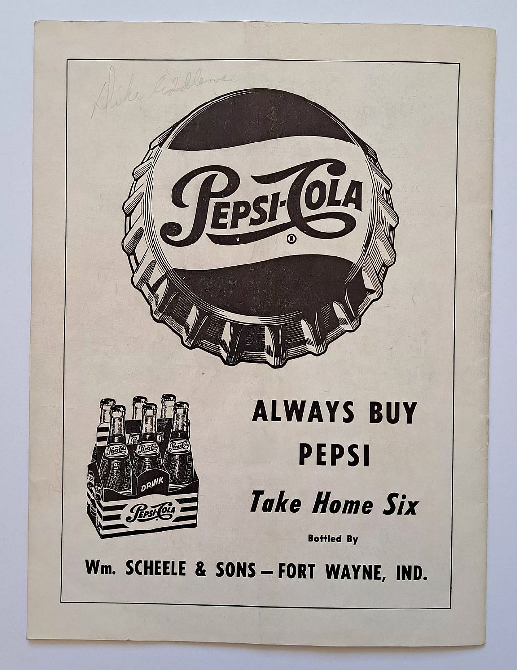 March 13, 1952 Ft. Wayne Pistons Multi-Signed AUTO vs Rochester Royals Program /w Hilliard Gates & Paul Birch BAS LOA