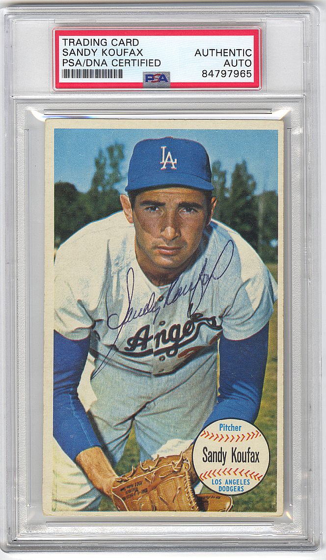 1964 Topps Giants #3 Sandy Koufax Signed AUTO Baseball Card PSA/DNA