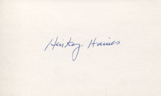 Hinkey Haines signed 3x5 card 1923 NY Yankees Baseball - NY Giants Football