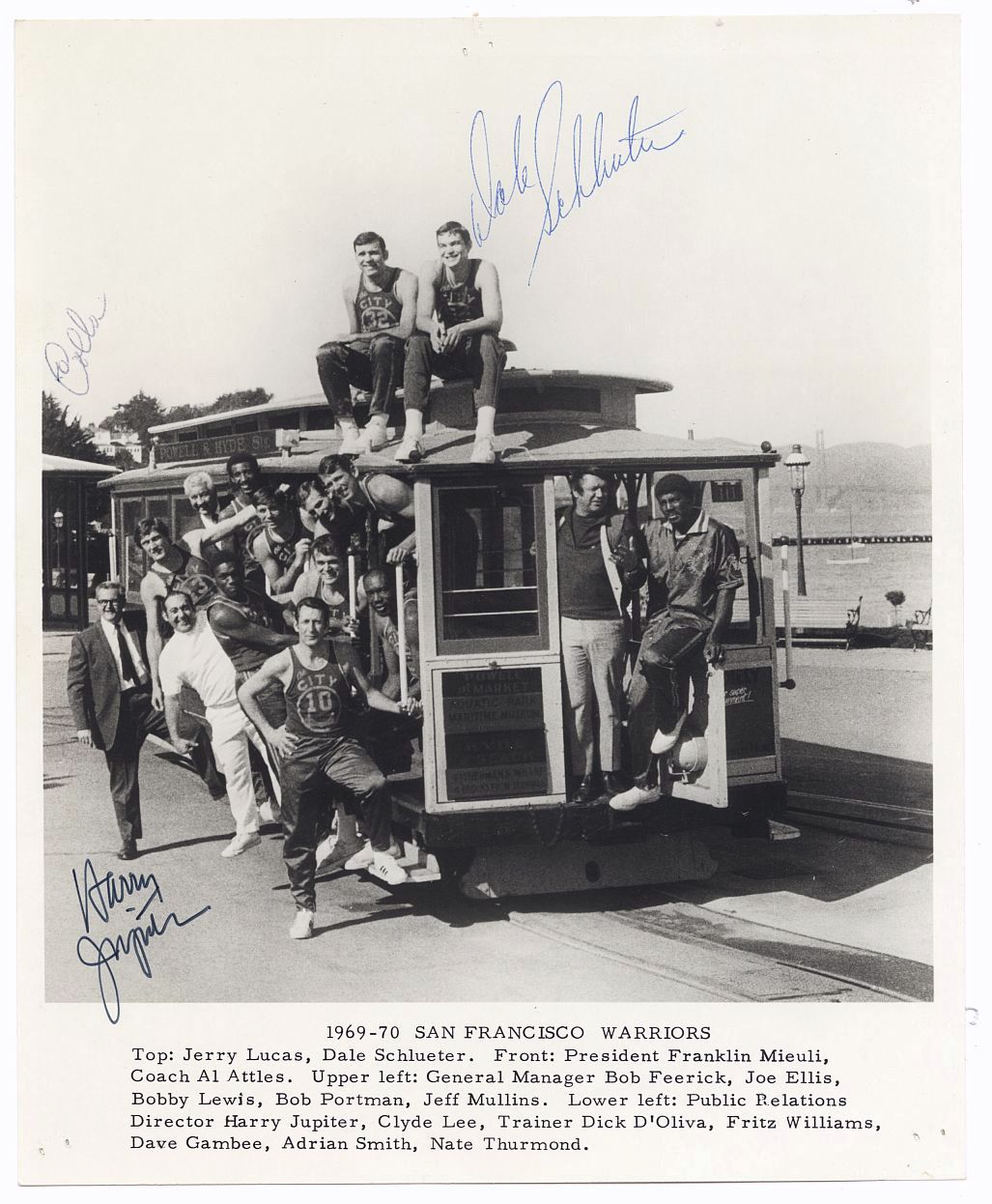1969-70 San Francisco Warriors Original Team Issued Photo Signed AUTO by 2