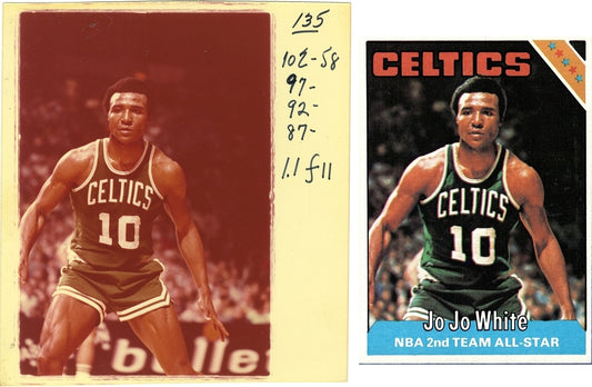 1975 Topps Basketball #135 Jo Jo White Basketball Card Image Original Photo From Topps Archives