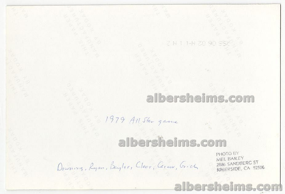 1979 All-Stars California Angels with Nolan Ryan Rod Carew Original TYPE I Photo