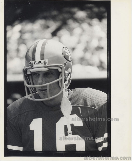 1987 Joe Montana 49ers QB Profile Shot on the way to the Football HOF Original TYPE I Photo