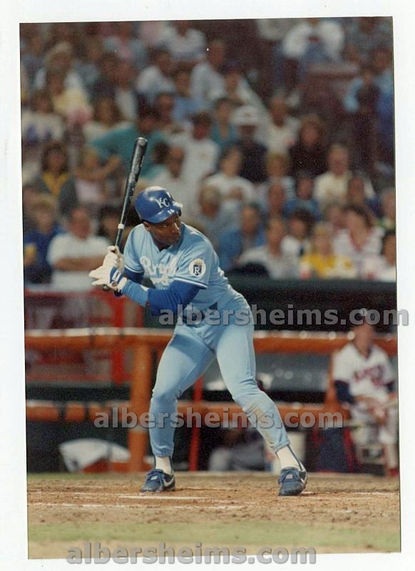 1988 Bo Jackson KC Royals Batting with Fierce Concentration Original TYPE I Snapshot Photo