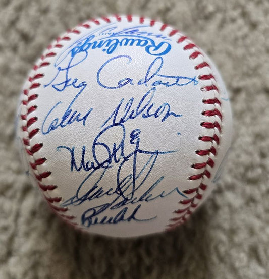 1989 Oakland A’s Team Signed AUTO Baseball World Series Champions