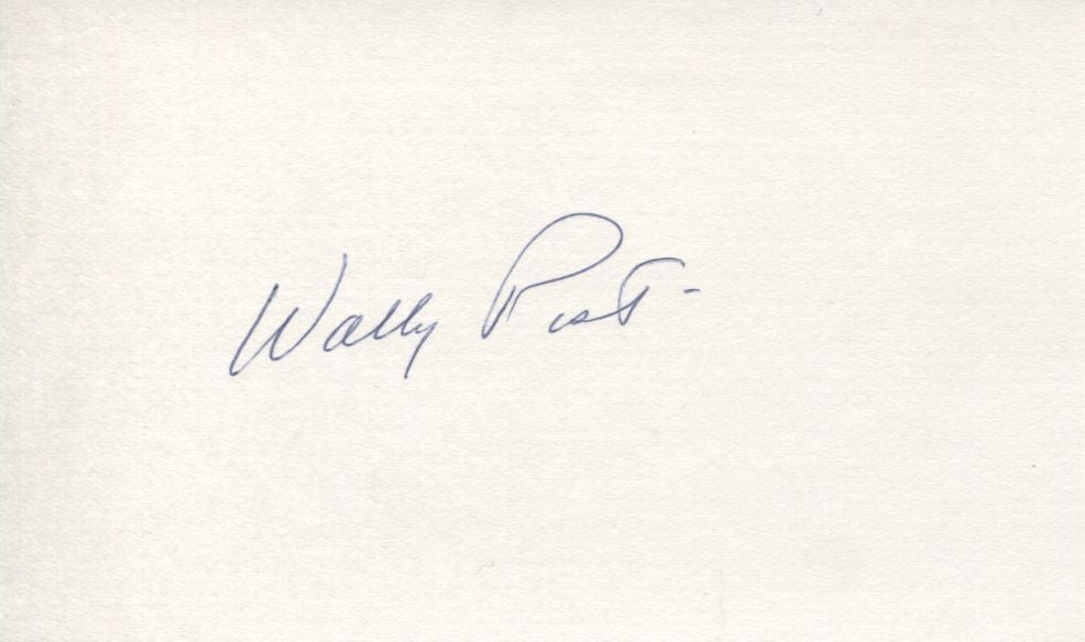 Wally Post signed 3x5 card