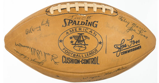 1961 Oakland Raiders Team Signed AUTO AFL Football Joe Foss Commissioner