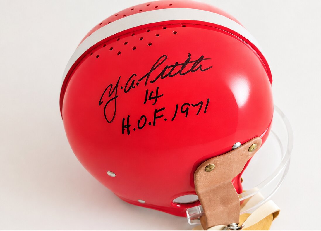 Y.A. Tittle San Francisco 49ers Authentic 1954 Full Size RK Suspension Helmet Signed AUTO PSA/DNA