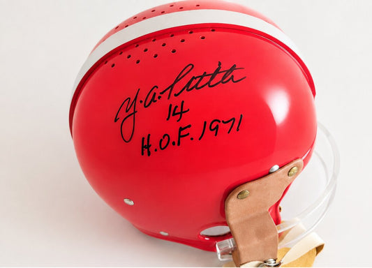 Y.A. Tittle San Francisco 49ers Authentic 1954 Full Size RK Suspension Helmet Signed AUTO PSA/DNA