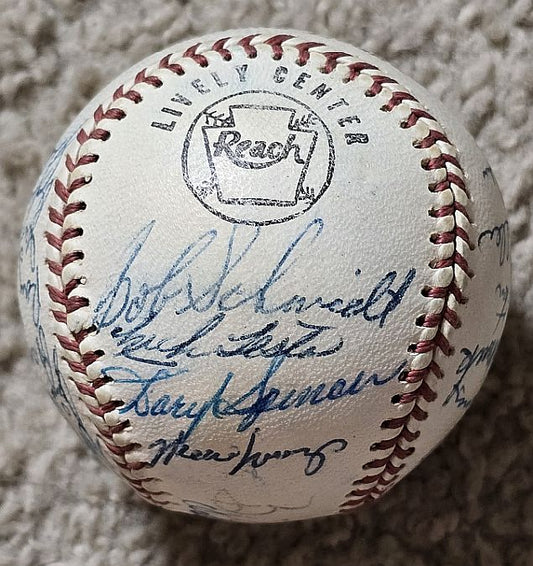 1958 San Francisco Giants Team Signed AUTO Baseball – 1st Year in SF – Willie Mays