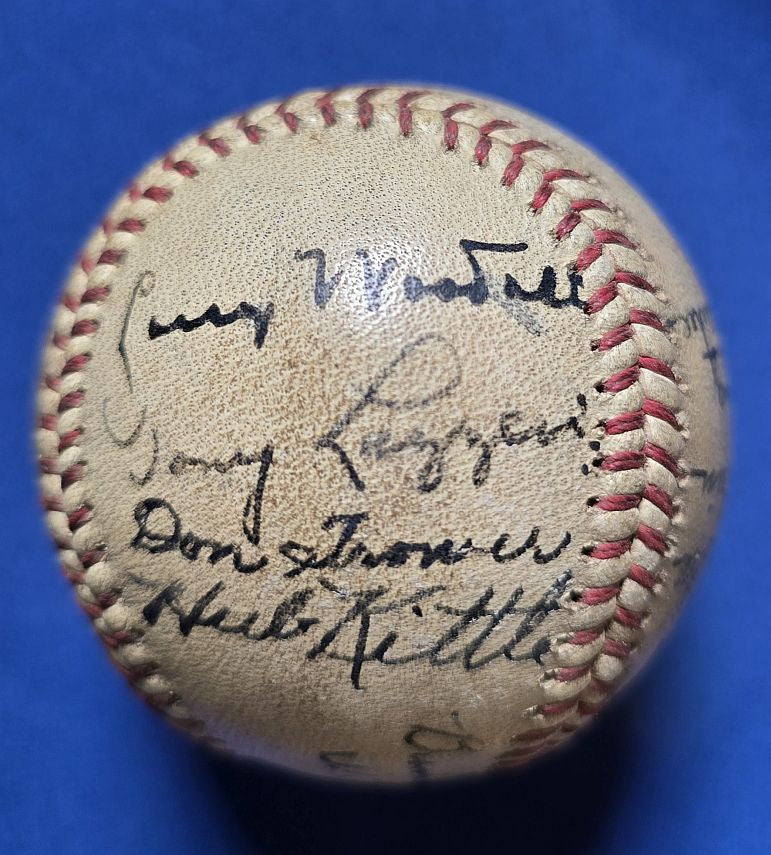 1941 San Francisco Seals PCL Team Signed AUTO Baseball /w Tony Lazzeri & Lefty O’Doul