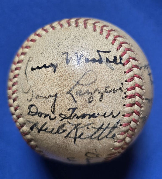 1941 San Francisco Seals PCL Team Signed AUTO Baseball /w Tony Lazzeri & Lefty O’Doul