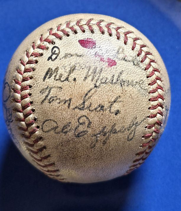 1941 San Francisco Seals PCL Team Signed AUTO Baseball /w Tony Lazzeri & Lefty O’Doul