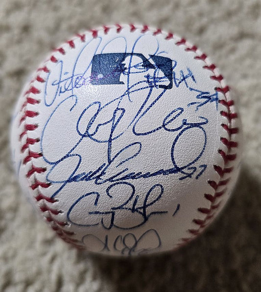 2004 Cleveland Indians Team Signed AUTO A.L. Baseball /w 22 sigs