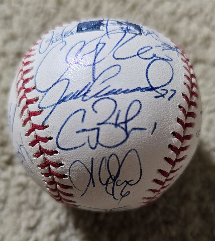 2004 Cleveland Indians Team Signed AUTO A.L. Baseball /w 22 sigs