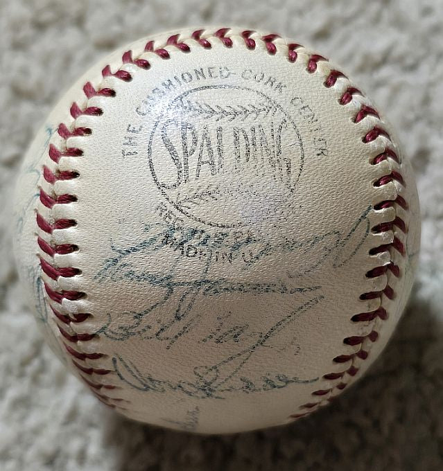 1954 New York Giants Team Signed AUTO ONL (Giles) Baseball World Champs - Willie Mays