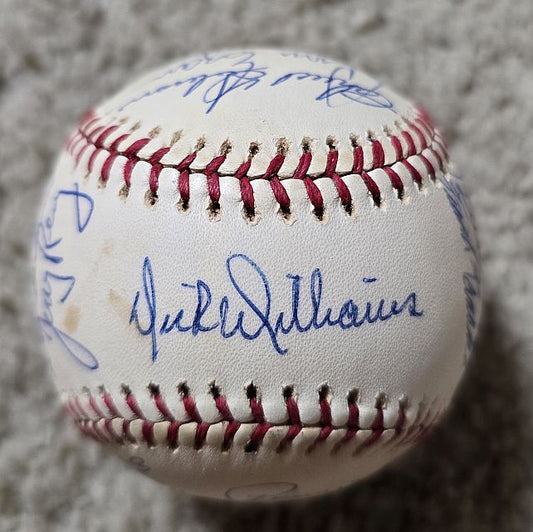 1975 California Angels Team Signed AUTO OAL MacPhail Baseball /w 24 Sigs - NOLAN RYAN