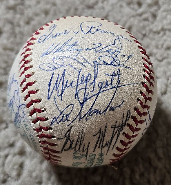1975 California Angels Team Signed AUTO OAL MacPhail Baseball /w 24 Sigs - NOLAN RYAN