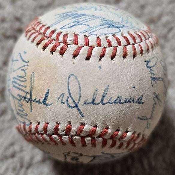 1975 California Angels Team Signed AUTO Baseball /w 27 Sigs - NOLAN RYAN
