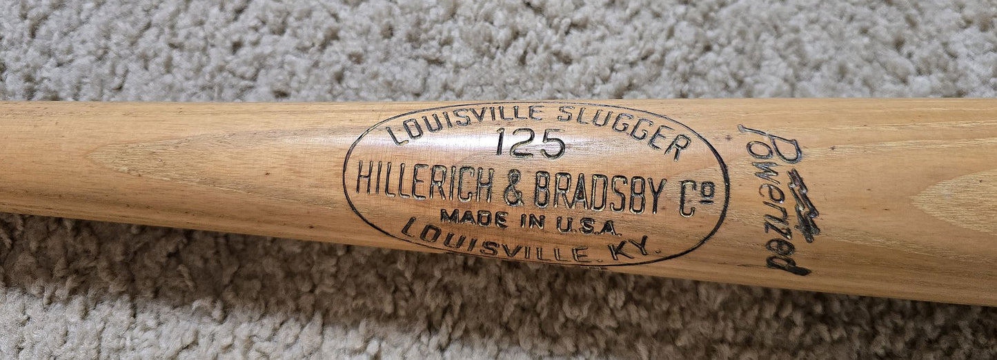 Circa 1964-72 Wes Covington Batting Practiced Used Professional Model Louisville Slugger Professional Model Bat #1 Braves Dodgers