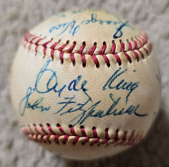1957 Hollywood Stars Team Signed AUTO Baseball PCL Pitts Pirates /w 16 Sigs