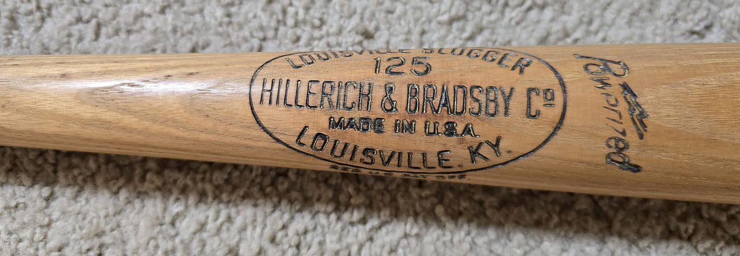 Circa 1964-72 Wes Covington Batting Practiced Used Professional Model Louisville Slugger Professional Model Bat #2 Braves Dodgers