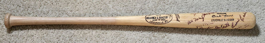 1972 Denver Bears Team Signed AUTO Texas Rangers AAA Dick Nen Game Ready Louisville Slugger Bat