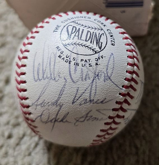 1971 L.A. Dodgers Team Signed AUTO (ONL – Giles) Baseball /w Garvey Wills