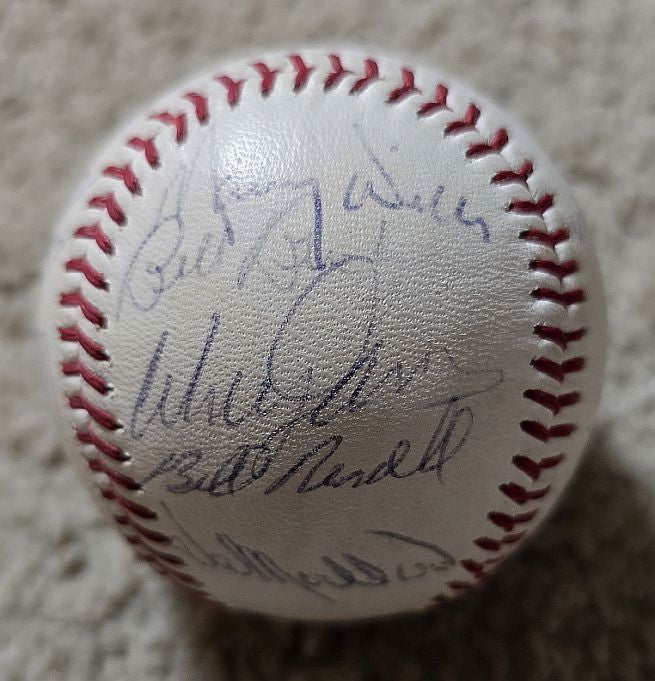 1971 L.A. Dodgers Team Signed AUTO (ONL – Giles) Baseball /w Garvey Wills