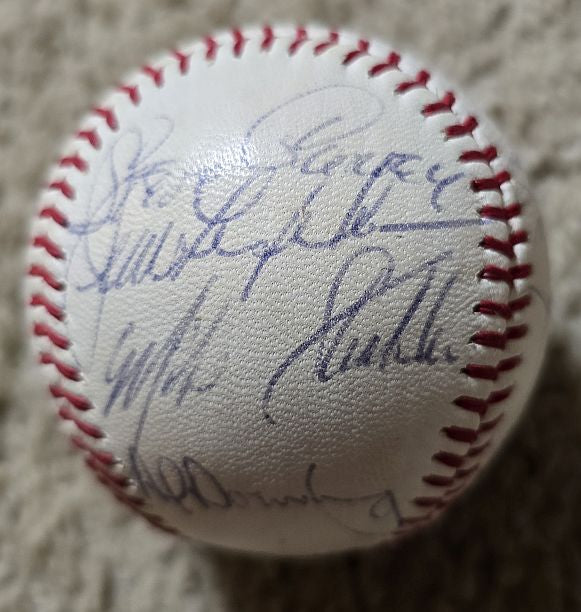 1971 L.A. Dodgers Team Signed AUTO (ONL – Giles) Baseball /w Garvey Wills